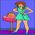 Girl Adjusting Dress