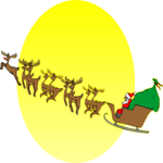 Santa & Reindeer 21 Clip Art