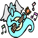 Playing Lute 4 Clip Art