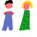 Drawing - Girl & Boy