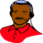 Man with Headset Clip Art