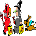 Trick or Treating 01 Clip Art