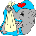 Elephant & Baby 1