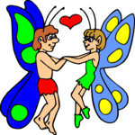 Fairies in Love Clip Art