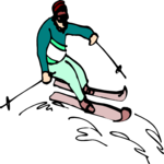 Skier 44 Clip Art