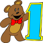 Kids 1st Birthday - Bear Clip Art