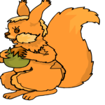 Squirrel with Acorn 5 Clip Art