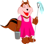 Janitor - Chipmunk Clip Art