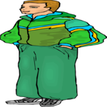 Man in Sweatsuit 2 Clip Art