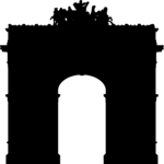 Arc de Triomphe Silhouette Clip Art