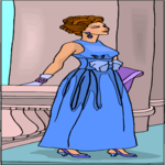 Woman in Evening Gown 06 Clip Art