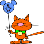 Cat with Balloon