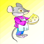 Mouse & Cheese 06 Clip Art