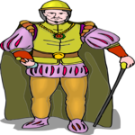 Nobleman with Cane Clip Art