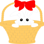 Bunny in Basket 1 Clip Art
