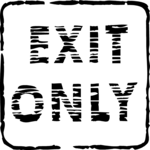 Exit Only Clip Art