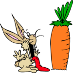 Rabbit with Carrot 2 Clip Art