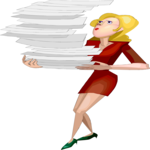 Stack of Files Clip Art