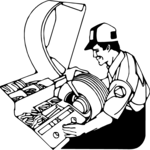 Mechanic Balancing Tire