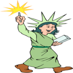 Costume - Lady Liberty 1 Clip Art