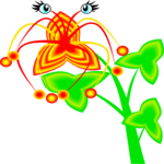 Flower with Face 6 Clip Art
