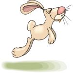 Rabbit Hopping 4 Clip Art