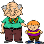 Grandpa & Child Clip Art
