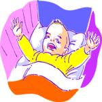 Baby in Crib 1 Clip Art