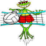 Volleyball - Frog Clip Art