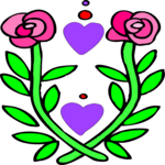 Heart & Flower Design 2 Clip Art