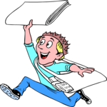 Newspaper Delivery 1 Clip Art