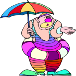 Clown with Umbrella 3