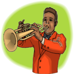 Trumpet Player 14 Clip Art