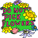 Do Not Pick Flowers Clip Art