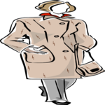 Woman in Coat 07 Clip Art