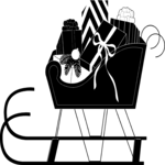 Sleigh with Gifts 1 Clip Art