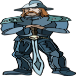 Man with Broadsword Clip Art