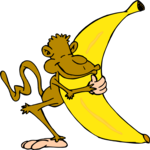 Monkey with Large Banana 2