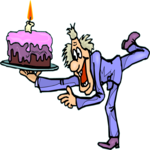 Man with Birthday Cake 2
