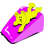Teddy Bear Sliding Clip Art