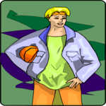 Man with Basketball