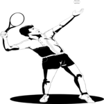Tennis - Player 14 Clip Art