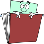 Folder - Peeking Clip Art