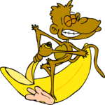 Monkey with Large Banana 3