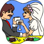 Bride & Groom Toasting 2