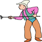 Cowboy with Branding Iron