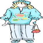 Girl with Purse 3 Clip Art