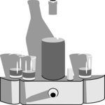 Wine & Glasses 2 Clip Art