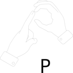 Sign Language P Clip Art