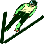 Skiing - Jumper 11 Clip Art